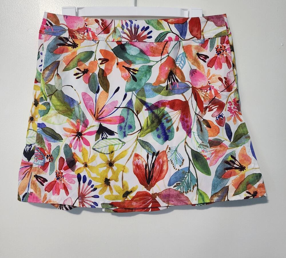 Rip Skirt Hawaii Medium Wildflower Watercolor Knee Length Wrap Coverup Ripskirt